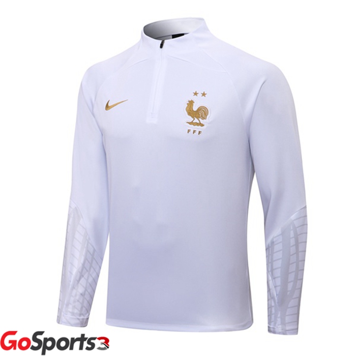 フランス代表 ホワイト トレーニングシャツ 2022/2023