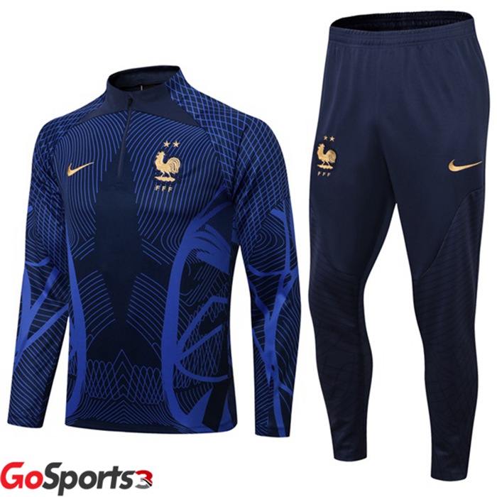 フランス代表 ロイヤルブルー トレーニングシャツセット 2022/2023