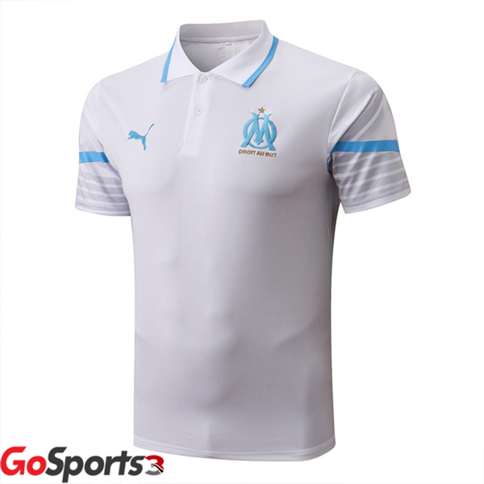 オリンピックマルセイユ ポロシャツ ホワイト 2022/2023