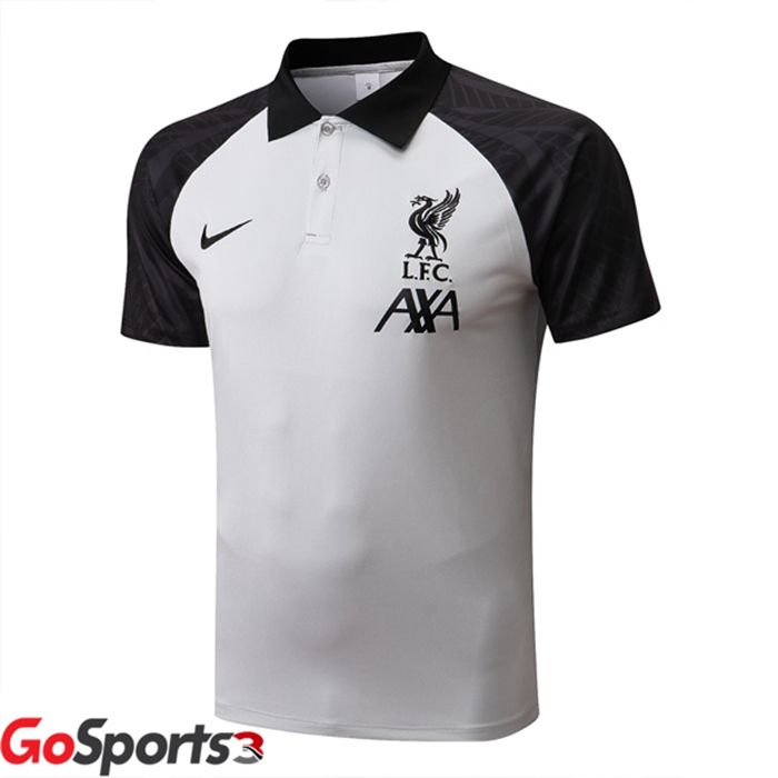 リパプール ポロシャツ グレー ブラック 2022/2023