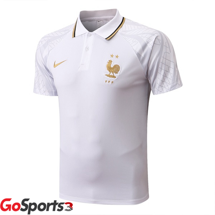 フランス代表 ポロシャツ ホワイト 2022/2023
