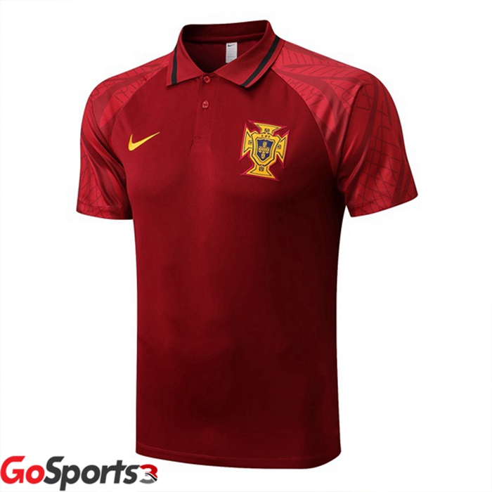 ポルトガル代表 ポロシャツ レッド 2022-2023