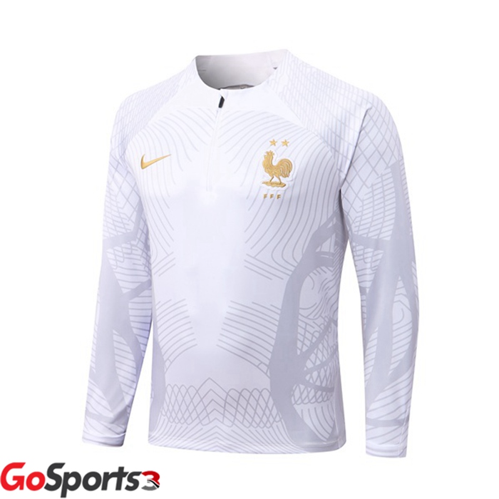 フランス代表 トレーニングシャツ ホワイト 2022-2023