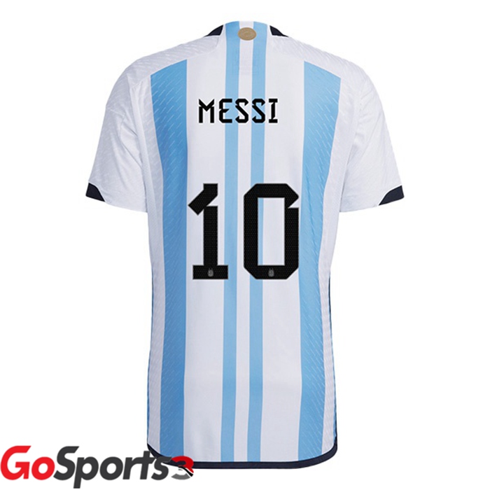 アルゼンチン代表 ユニフォーム ホーム ブルー ホワイト サッカーワールドカップ2022メッシ#10