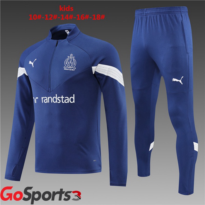オリンピックマルセイユ キッズ トレーニングシャツセット ロイヤルブルー 2022/2023