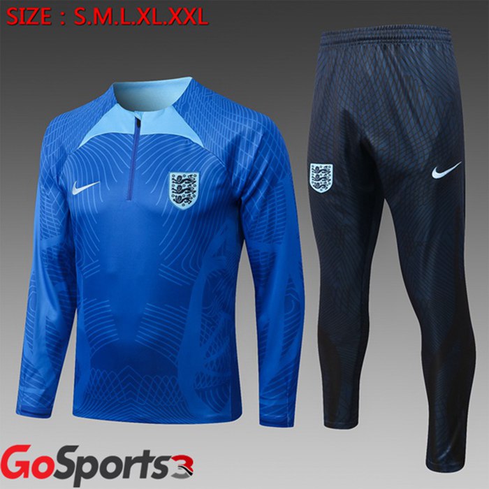イングランド代表 キッズ トレーニングシャツセット ブルー 2022/2023