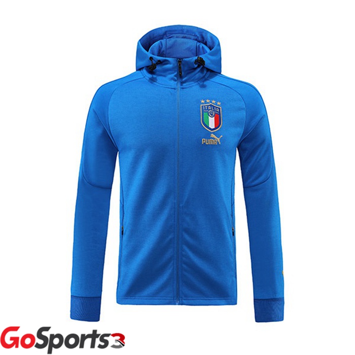 イタリア代表 トレーニングジャケットパーカー ブルー 2022/2023