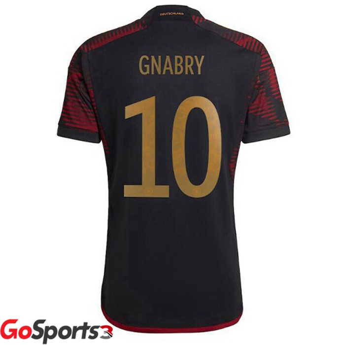 ドイツ代表 ユニフォーム アウェイ ブラック サッカーワールドカップ2022 ニャブリー # 10