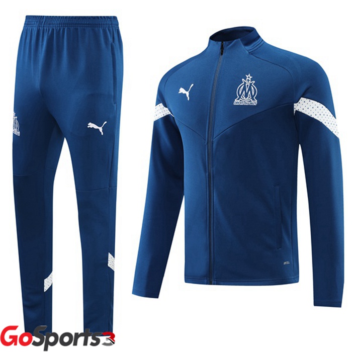 オリンピックマルセイユ トレーニングジャケットセット ブルー ロイヤル 2022-2023