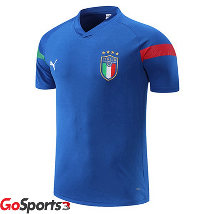 イタリア代表 トレーニング ウェア 半袖 ブルー 2022-2023