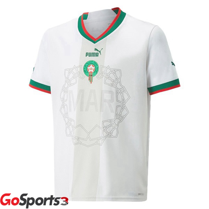モロッコ代表 ユニフォーム アウェイ ホワイト サッカーワールドカップ2022