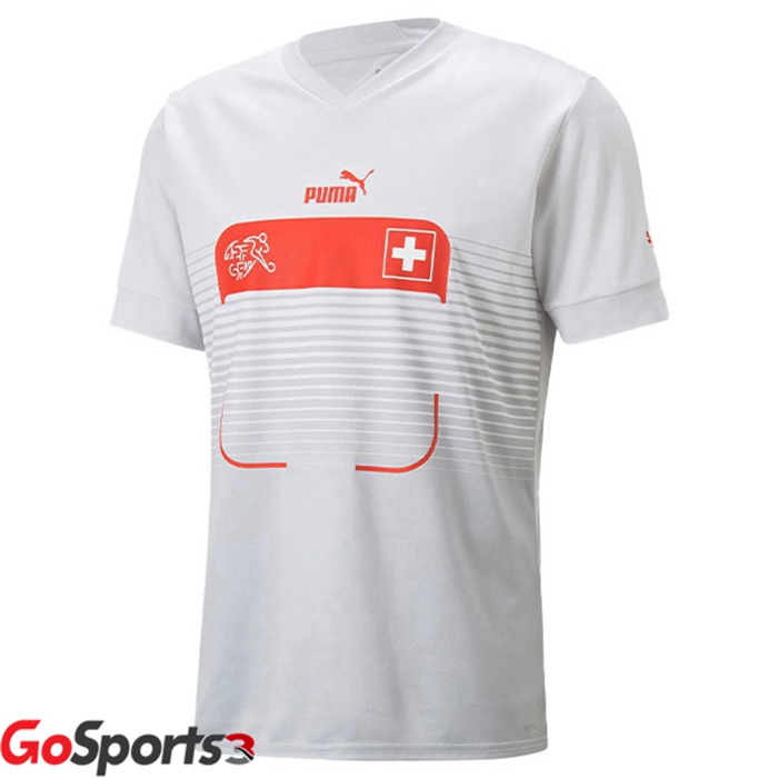 スイス代表 ユニフォーム アウェイ ホワイト サッカーワールドカップ2022