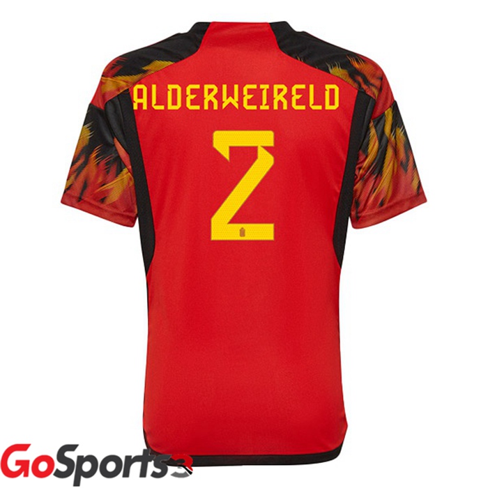 ベルギー代表 ユニフォーム ホームレッド サッカーワールドカップ2022アルダーヴァイレルト#2