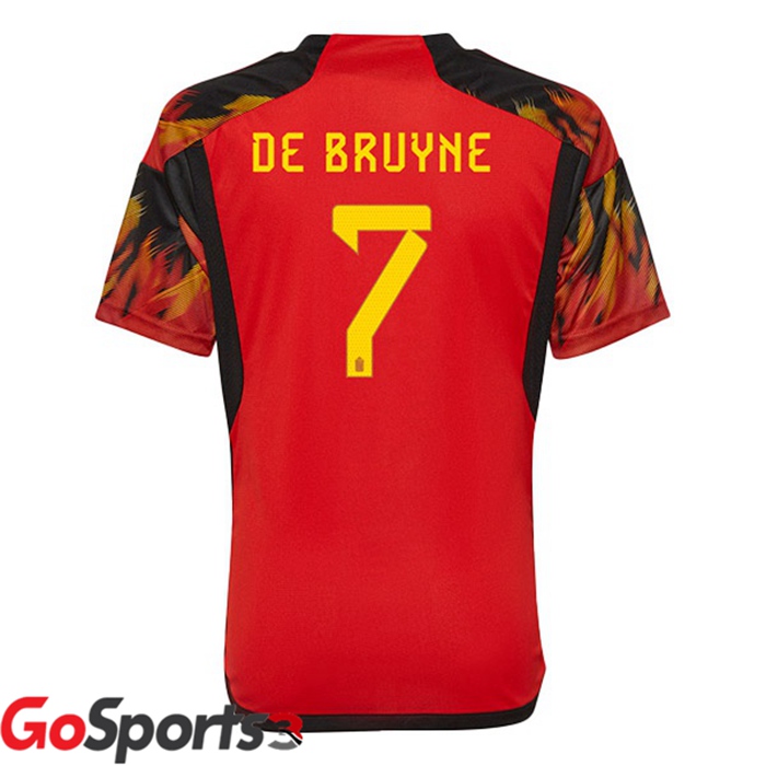 ベルギー代表 ユニフォーム ホームレッド サッカーワールドカップ2022ブライネ#7