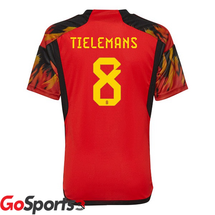 ベルギー代表 ユニフォーム ホームレッド サッカーワールドカップ2022ティーレマン#8