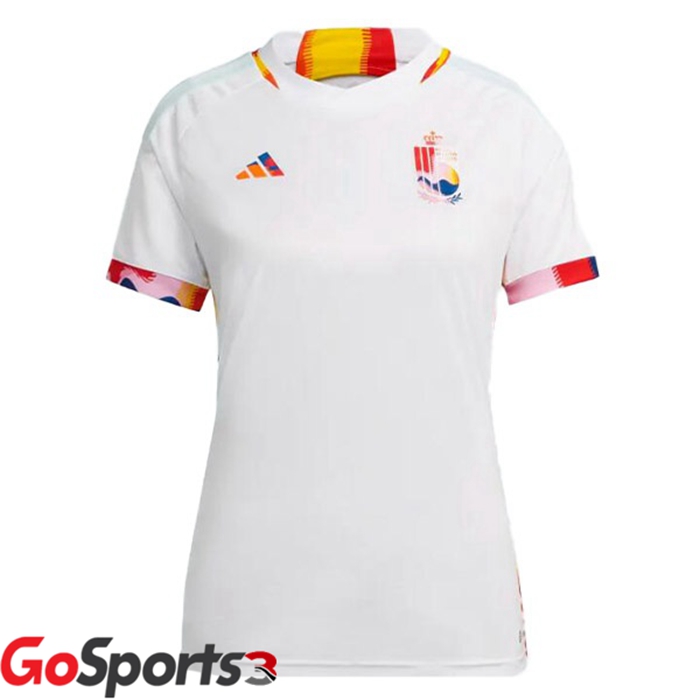 ベルギー代表 女子 ユニフォーム アウェイ ホワイト サッカーワールドカップ2022