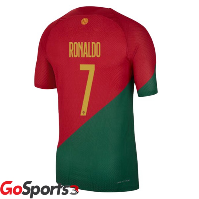 ポルトガル代表 ユニフォーム ホームレッド グリーン サッカーワールドカップ2022ロナルド#7