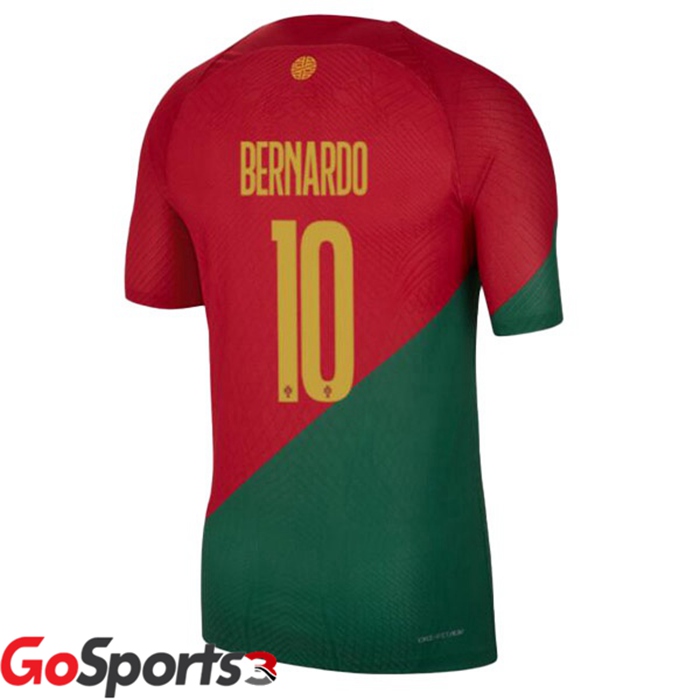 ポルトガル代表 ユニフォーム ホームレッド グリーン サッカーワールドカップ2022バーナード#10