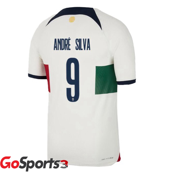 ポルトガル代表 ユニフォーム アウェイ ホワイトレッド サッカーワールドカップ2022アンドレ・シルバ#9