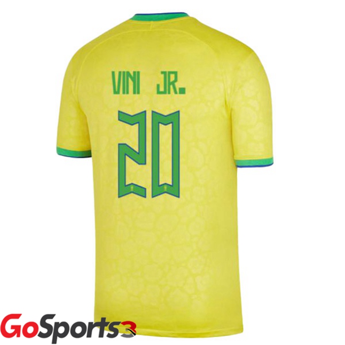 ブラジル代表 ユニフォーム ホーム イエロー サッカーワールドカップ2022ヴィーニ JR.#20