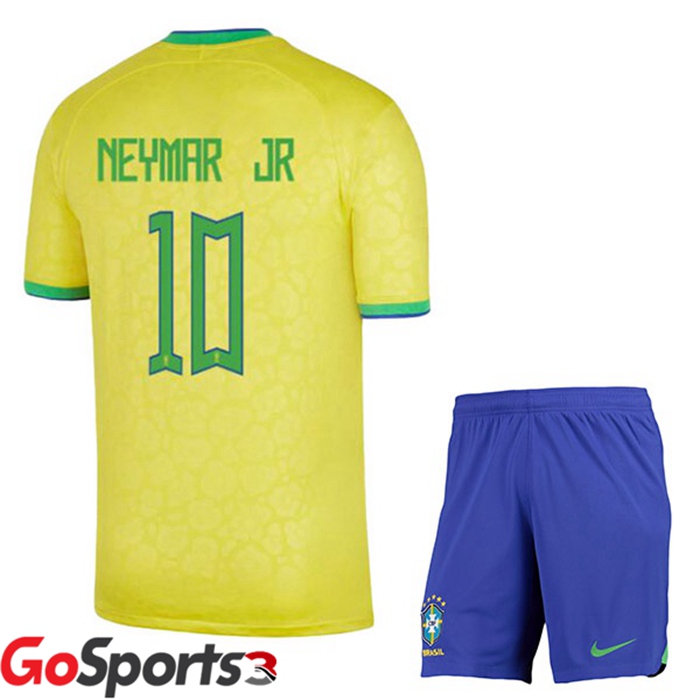 ブラジル代表 キッズ ユニフォーム ホーム イエロー サッカーワールドカップ2022ネイマールJR#10