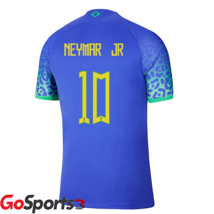 ブラジル代表 ユニフォーム アウェイ ブルー サッカーワールドカップ2022ネイマールJR#10