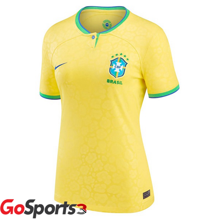 ブラジル代表 女子 ユニフォーム ホーム イエロー サッカーワールドカップ2022