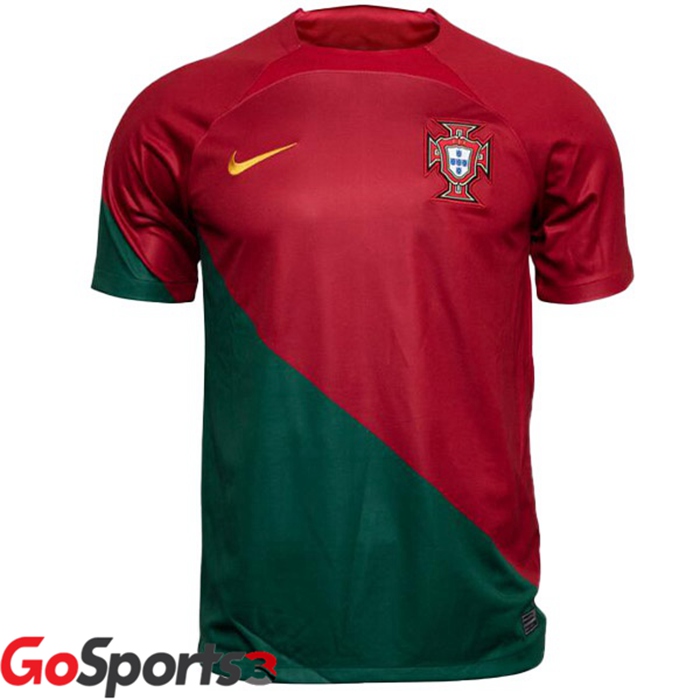ポルトガル代表 女子 ユニフォーム ホームレッド グリーン サッカーワールドカップ2022