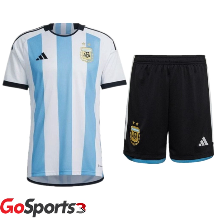 アルゼンチン代表 ユニフォーム ホーム + ハーフ パンツ サッカーワールドカップ2022