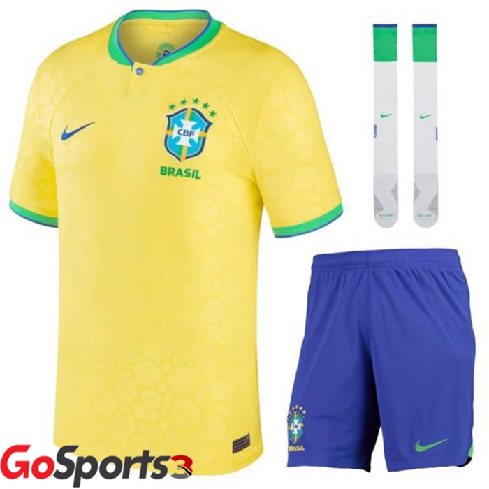 ブラジル代表 ユニフォーム ホーム (ハーフ パンツ+ソックス) サッカーワールドカップ2022