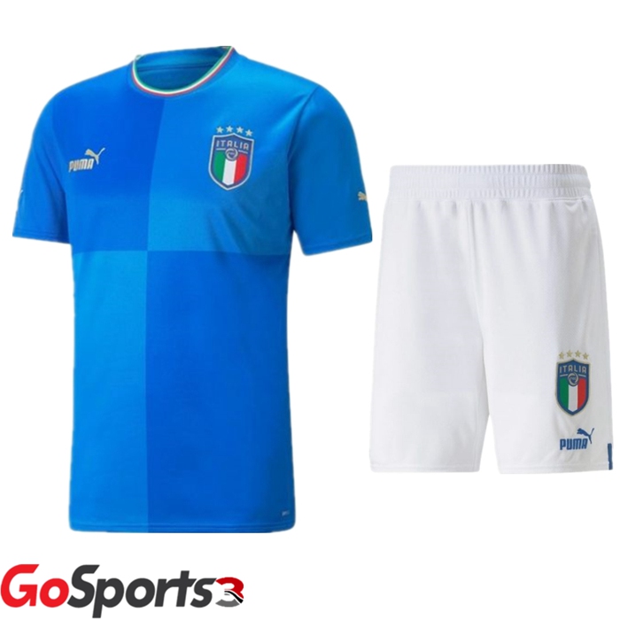 イタリア代表 ユニフォーム ホーム + ハーフ パンツ サッカーワールドカップ2022