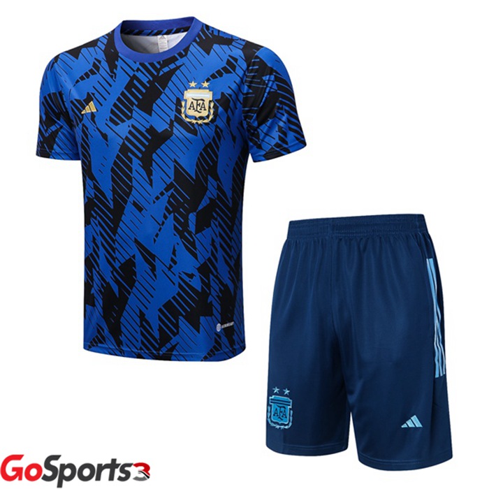 アルゼンチン代表 トレーニング ウェア 半袖 + Shorts ブルー 2022/2023