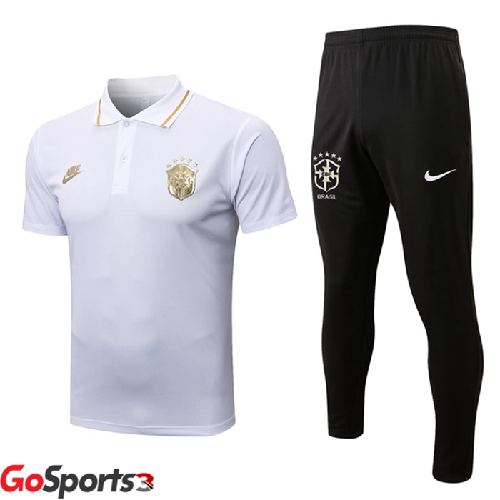 ブラジル代表l ポロシャツセット + ロング パンツ ホワイト 2022/2023