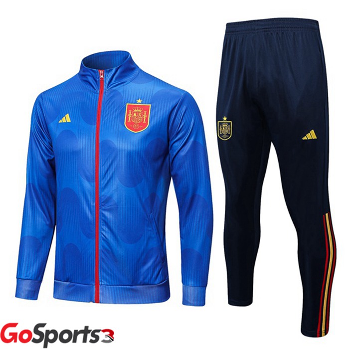 スペイン代表 トレーニングジャケットセット ブルー 2022/2023