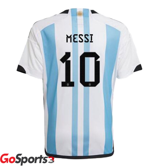 アルゼンチン代表 ユニフォーム ホーム ブルー ホワイト サッカーワールドカップ2022メッシ#10
