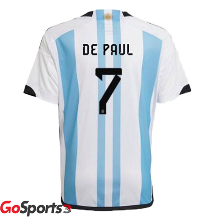 アルゼンチン代表 ユニフォーム ホーム ブルー ホワイト 2022/2023デ・ポール#7