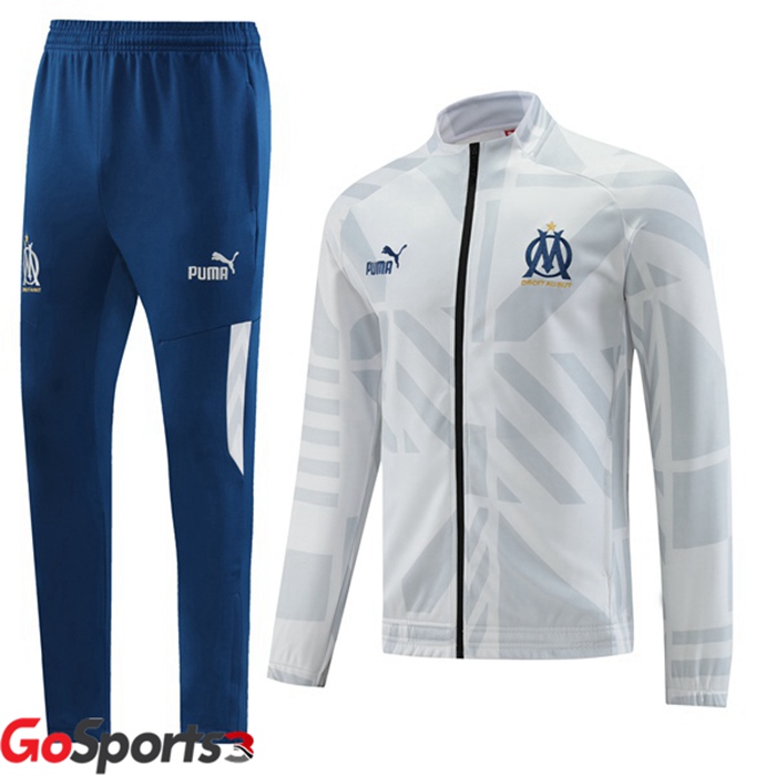 オリンピックマルセイユ トレーニングジャケットセット ホワイト 2022/2023