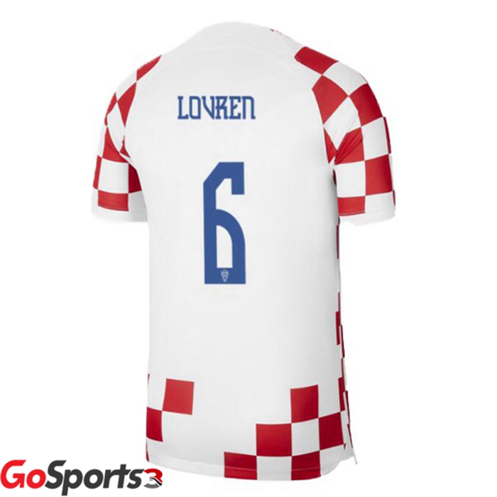 クロアチア代表 ユニフォーム ホーム ホワイト レッド サッカーワールドカップ2022ロブレン#6