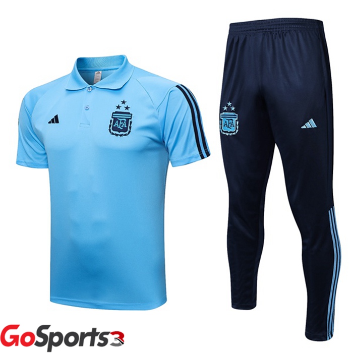 アルゼンチン代表 ポロシャツ + ロング パンツ ブルー 2023/2024