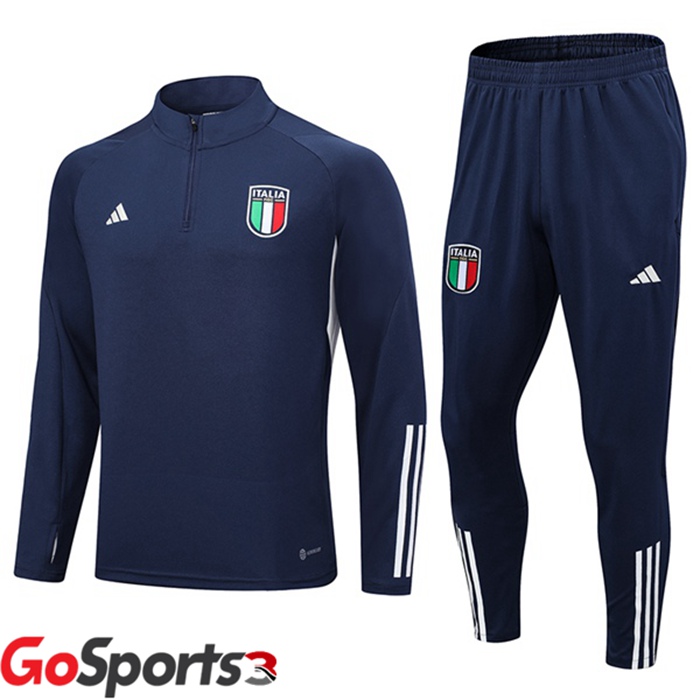 イタリア代表 トレーニングシャツセット ロイヤルブルー 2023/2024