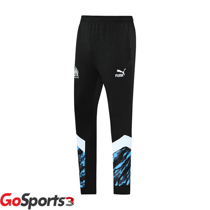 オリンピックマルセイユトレーニング パンツ ブラック ブルー 2021/2022