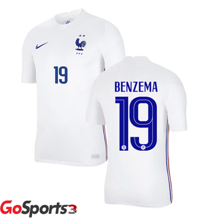 フランス代表 ベンゼマ ユニフォーム UEFA欧州選手権 アウェイ # 19