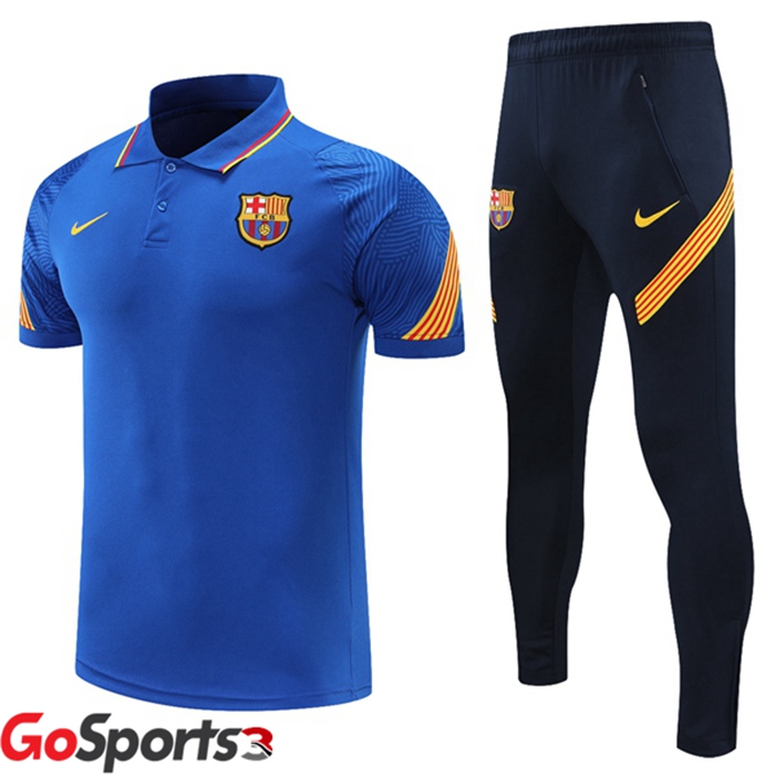 バルセロナ ポロシャツ + ロング パンツ ブルー 2021/2022
