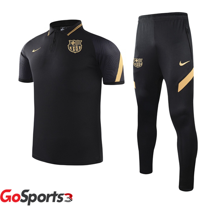 バルセロナ ポロシャツ + ロング パンツ ブラック 2021/2022