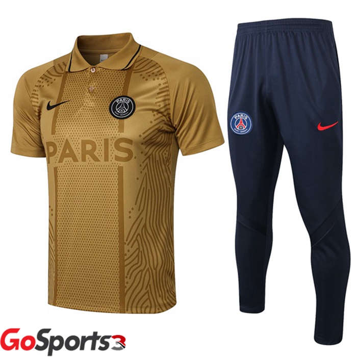 パリ サンジェルマン ポロシャツ + ロング パンツ イエロー 2021/2022