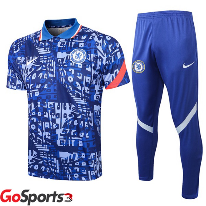 チェルシー ポロシャツ + ロング パンツ ブルー 2021/2022