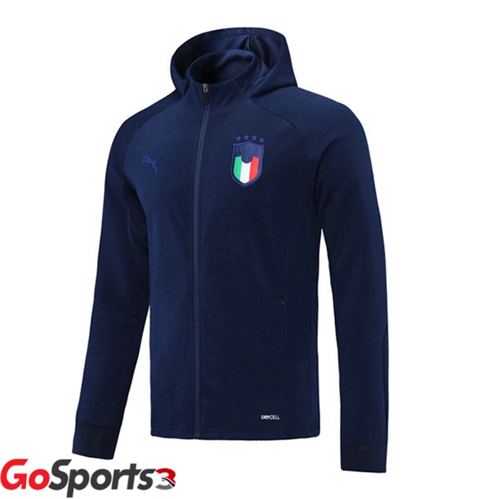 イタリア トレーニングジャケット パーカー ブルー 2021/2022
