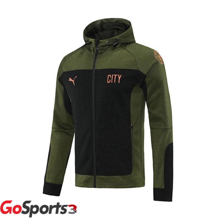 マンチエスタ－シティ トレーニングジャケット パーカー グリーン ブラック 2021/2022