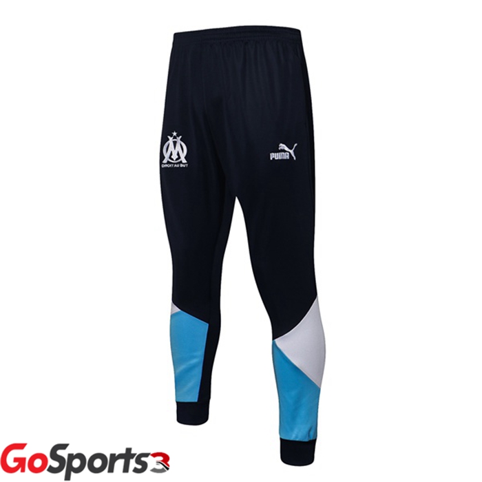 オリンピックマルセイユトレーニング パンツ ブラック ブルー 2021/2022